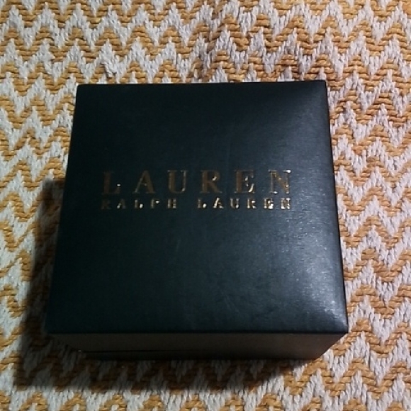 Ralph Lauren Tortoiseshell Circular Cuff Links with Gold Accents - Picture 2 of 2